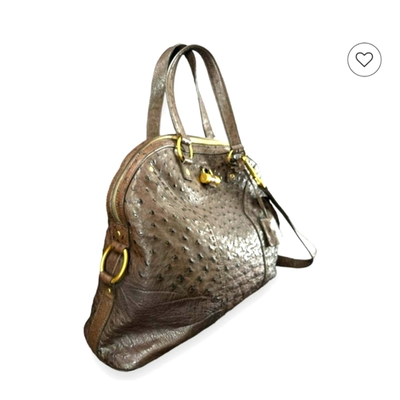 YSL Muse Rive Gauche Ostrich Bag - Picture 2 of 15